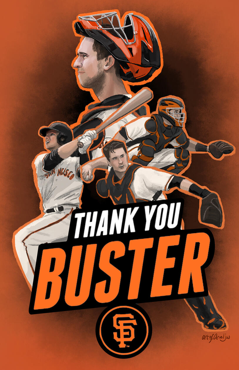 Illustration for 20,000 Cheer Cards printed and distributed by NBC Sports Bay Area during the San Francisco Giants' Buster Posey Day on May 7, 2022